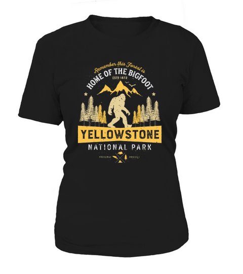 Yellowstone National Park Vintage Bigfoot T Shirt Men Women Women's T-Shirt