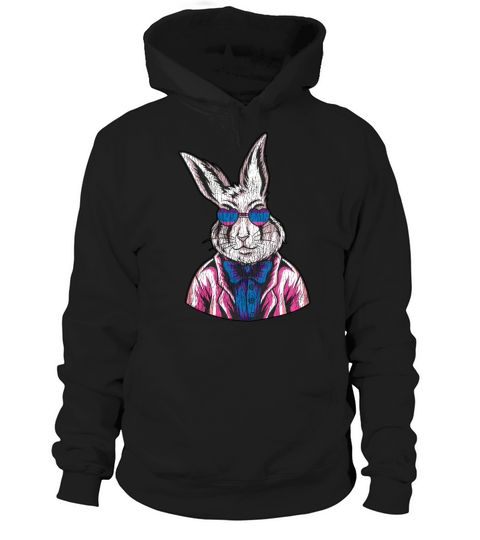 Bisexual Bi Pride Flag Rabbit Hoodie Unisex