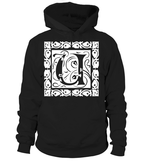 U Capital Letter Initial Monogram Alphabet Name Hoodie Unisex