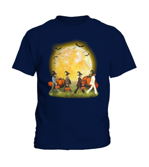 Abbey Road Walking On The Moon Pumpkin Halloween Kids T-Shirt