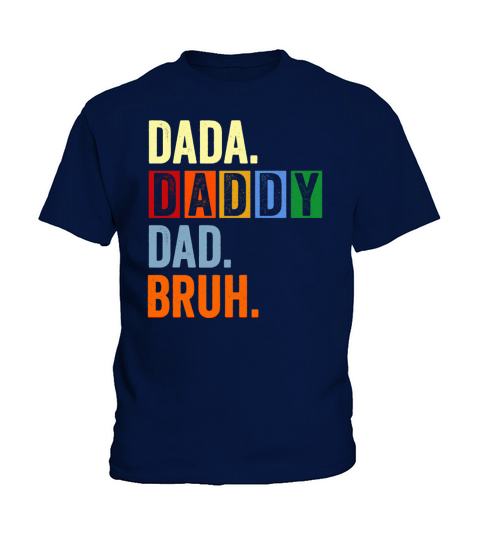 Vintage Ritro Mens Gift Dada to Daddy to Dad Kids T-Shirt