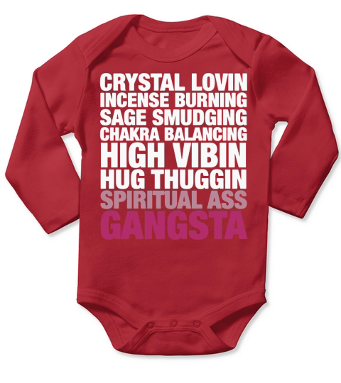 Crystal lovin incense burning sage smudging chakra T-Shirt Long Sleeve Baby One-Piece