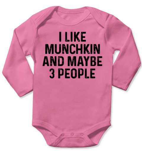 I Like Munchkin And Maybe 3 People Cat Lover Gift Long Sleeve Baby One-Piece