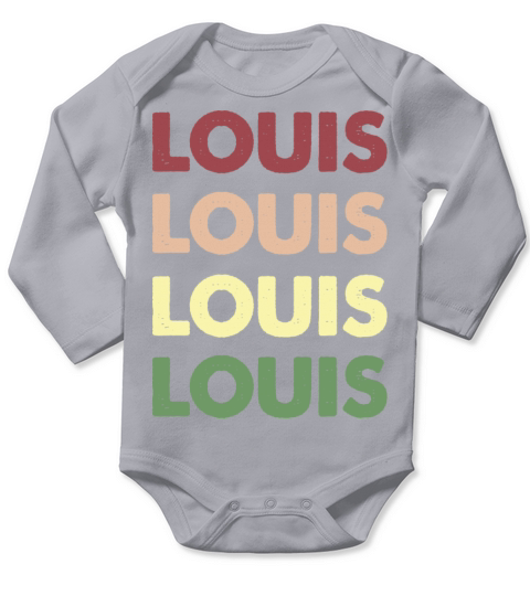 Louis Shirt - Funny Vintage Personalized Louis Long Sleeve Baby One-Piece