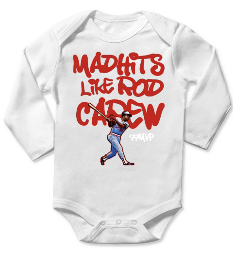 Mad Hits Like Rod Carew Shirt Long Sleeve Baby One-Piece