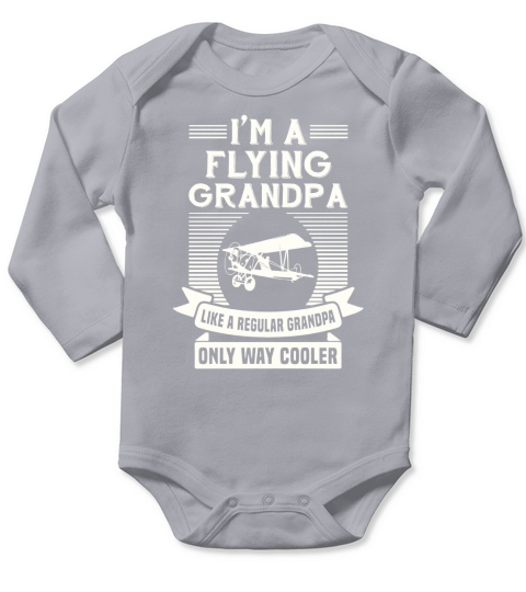 Mens Im A Flying Grandpa Funny Humor Pilot T-Shirt Long Sleeve Baby One-Piece