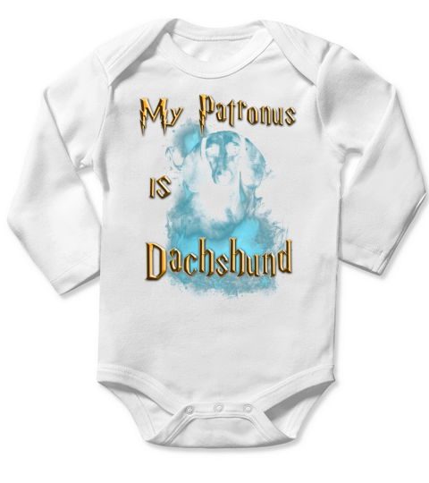 My patronus is Dachshund Long Sleeve Baby One-Piece