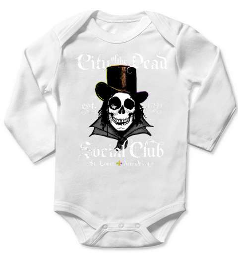 Original New Orleans Voodoo Doctor Goth Skull Halloween shirt Long Sleeve Baby One-Piece