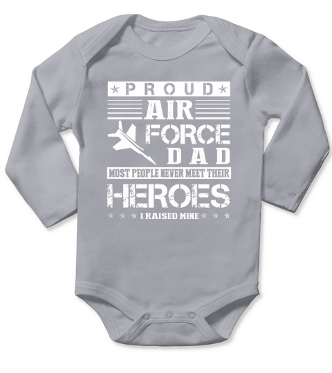 Proud Air Force Dad Shirt Long Sleeve Baby One-Piece
