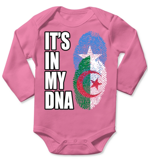 Somali And Algerian Vintage Heritage DNA Flag Long Sleeve Baby One-Piece