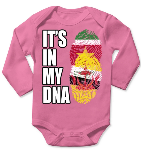 Surinamese And Bruneian Vintage Heritage DNA Flag Long Sleeve Baby One-Piece