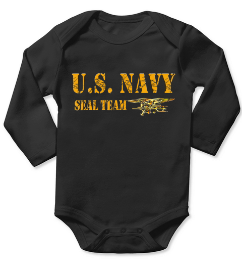 Us Navy Seal Team Original Logo shirt Long Sleeve Baby One-Piece