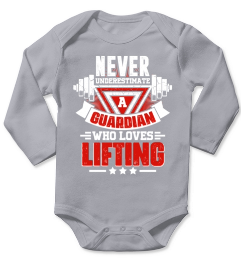 ver Underestimate Guardian Funny Gym Workout Fitne Long Sleeve Baby One-Piece