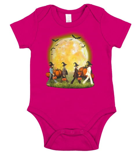 Abbey Road Walking On The Moon Pumpkin Halloween Short Sleeve Baby One-Piece