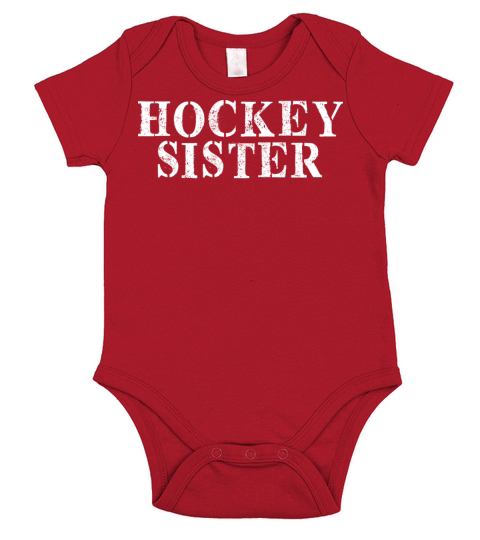 Best Friend Funny - Hockey Sister Short Sleeve Baby One-Piece