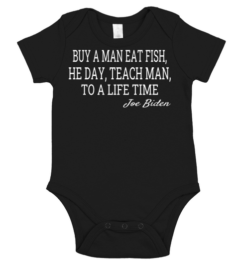 buy a man eat fish t-shirt Short Sleeve Baby One-Piece
