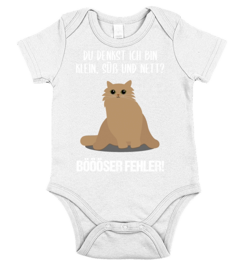 Cat Small Sweet Nice Bad Mistake Quote Gift Short Sleeve Baby One-Piece