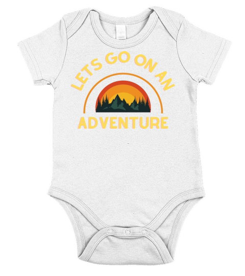 Lets Go On An Adventure - Camping Lovers Short Sleeve Baby One-Piece
