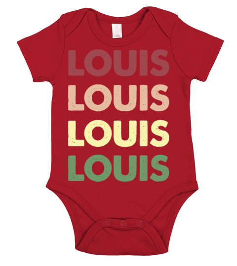 Louis Shirt - Funny Vintage Personalized Louis Short Sleeve Baby One-Piece