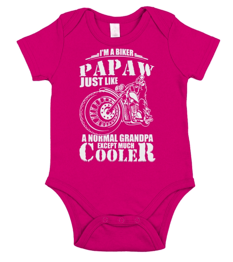 Mens Im A Biker Papaw Shirt Funny Quote Rider Motorcycle Short Sleeve Baby One-Piece