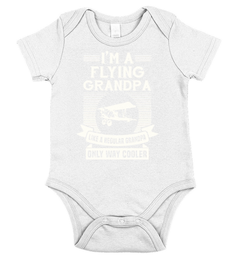 Mens Im A Flying Grandpa Funny Humor Pilot T-Shirt Short Sleeve Baby One-Piece