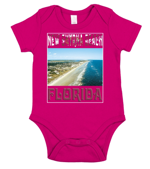 New Smyrna Beach Florida Short Sleeve Baby One-Piece