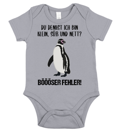 Penguin Small Sweet Nice Funny Quote Gift Short Sleeve Baby One-Piece
