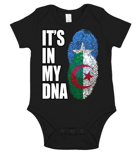 Somali And Algerian Vintage Heritage DNA Flag Short Sleeve Baby One-Piece