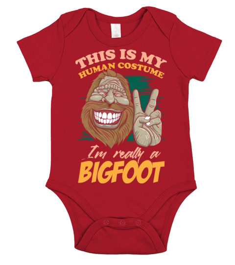 This Is My Human Costume Im Really Bigfoot Short Sleeve Baby One-Piece