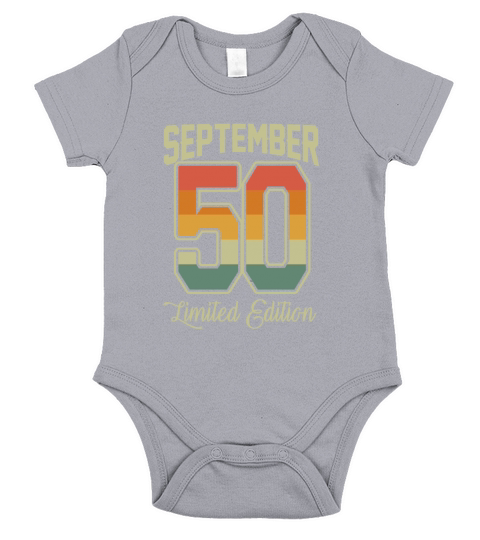 Vintage 70th Birthday September 1950 Sports Gift Short Sleeve Baby One-Piece