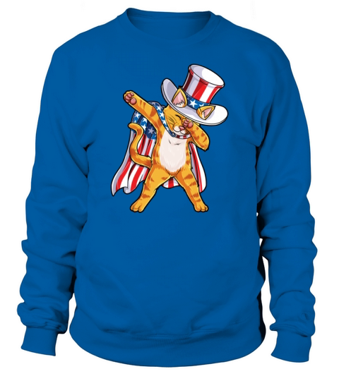 American Flag Patriot Cat Dabbing 4th July Independence Day shirt Sweatshirt Unisex