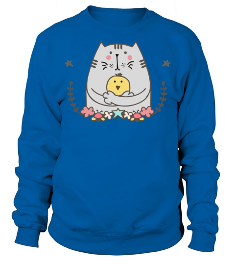 Cat And Bird Sweatshirt Unisex