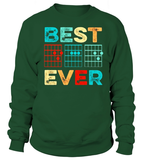 Guitar Chord Best Dad Ever Vintage Sweatshirt Unisex