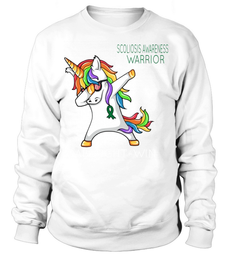 Scoliosis Awareness Warrior Unicorn Dab Fight Win Awareness 2020 - Baby Onesie Sweatshirt Unisex