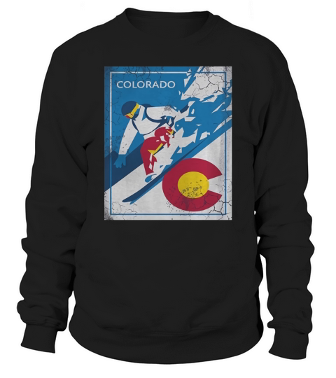 Snowboard Colorado Flag Sweatshirt Unisex