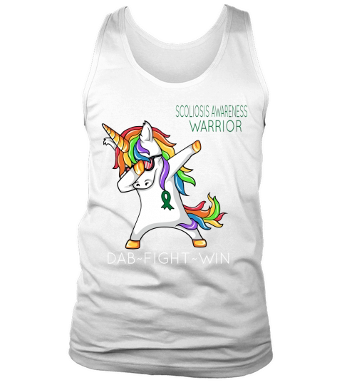 Scoliosis Awareness Warrior Unicorn Dab Fight Win Awareness 2020 - Baby Onesie Tank Top Unisex