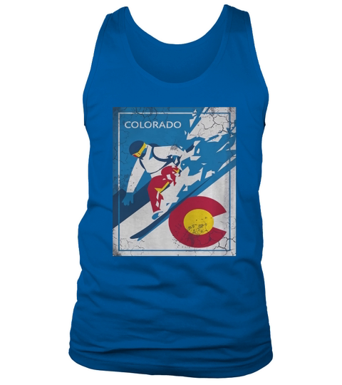Snowboard Colorado Flag Tank Top Unisex