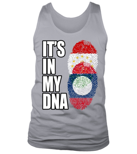 Tajikistani And Laotian Vintage Heritage DNA Flag Tank Top Unisex