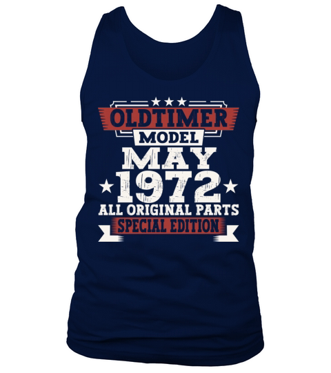 Vintage 1972 Oldtimer May 50th Birthday Fun Gift Tank Top Unisex