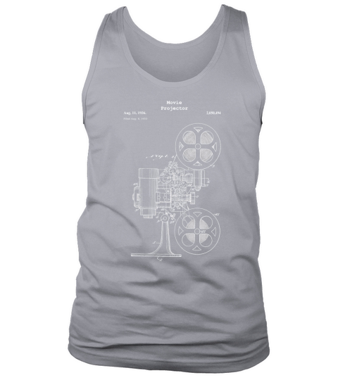 Vintage Movie Projector Blueprint Shirt - Film Cinema Video Tank Top Unisex