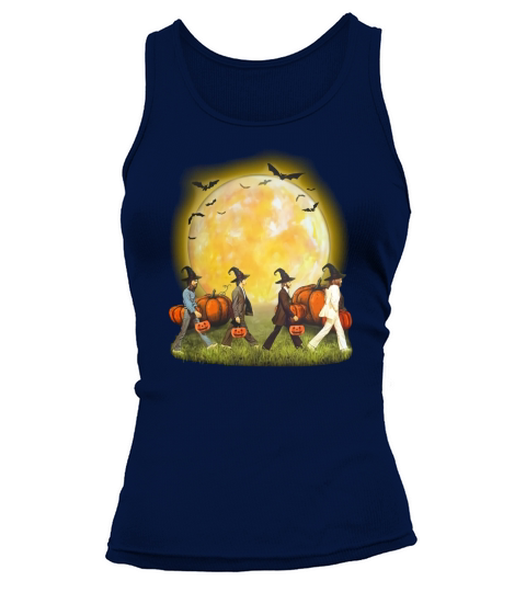Abbey Road Walking On The Moon Pumpkin Halloween Tank top Woman