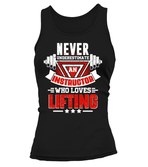 Never Underestimate Instructor Gym Workout Fitness Tank top Woman