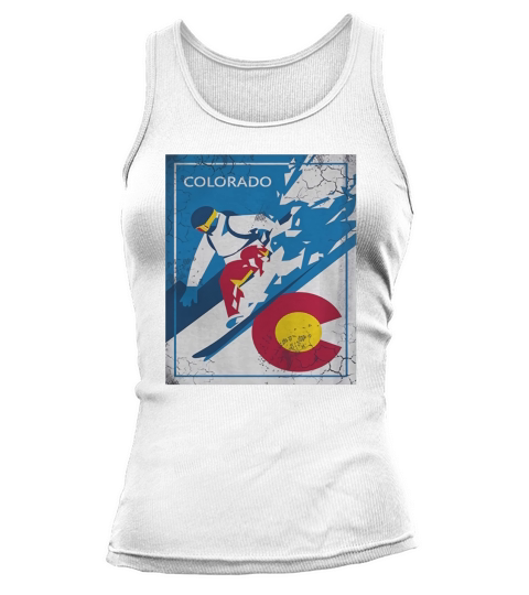 Snowboard Colorado Flag Tank top Woman