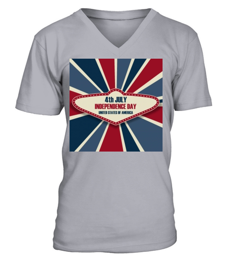4th July Independence Day United States of America V-Neck T-shirt