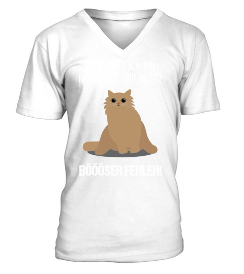 Cat Small Sweet Nice Bad Mistake Quote Gift V-Neck T-shirt