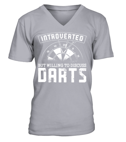 Darts Board Vintage Introverted V-Neck T-shirt