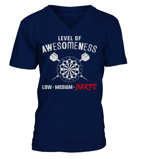 Darts Board Vintage Level Of V-Neck T-shirt