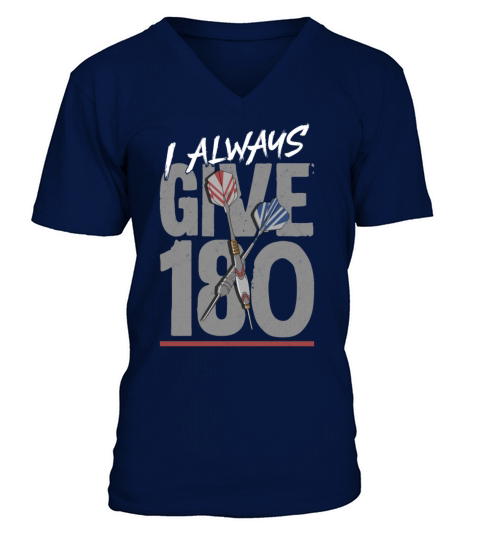 Darts Vintage I Always Give 180 V-Neck T-shirt
