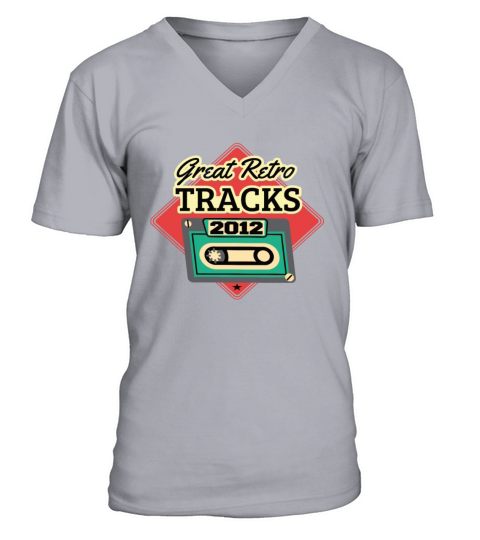Great Retro Tracks 2012 Cassette Vintage Birthday V-Neck T-shirt