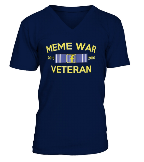 MEME WAR VETERAN V-Neck T-shirt